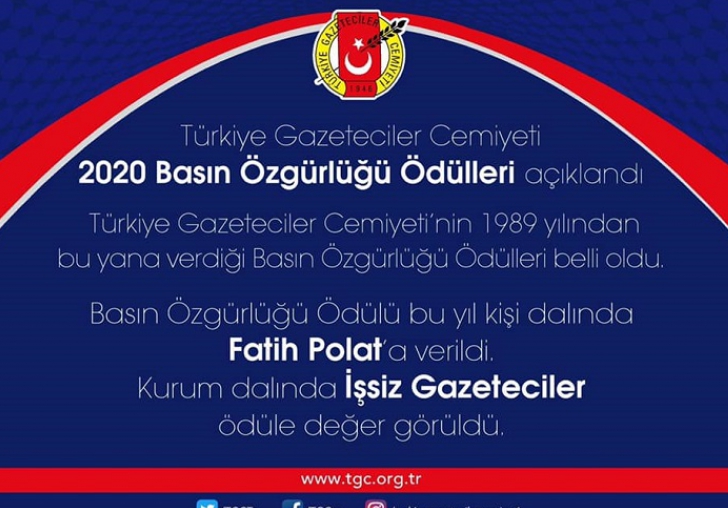 2020 TGC Basın Özgürlüğü Ödülleri açıklandı