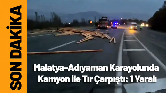 Adıyaman Karayolunda Kazada Bir kişi yaralandı