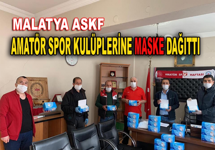 AMATÖR SPOR KULÜPLERİNE MASKE DAĞITILDI.