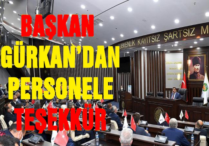 BAŞKANDAN BELEDİYE PERSONELİNE TEŞEKKÜR