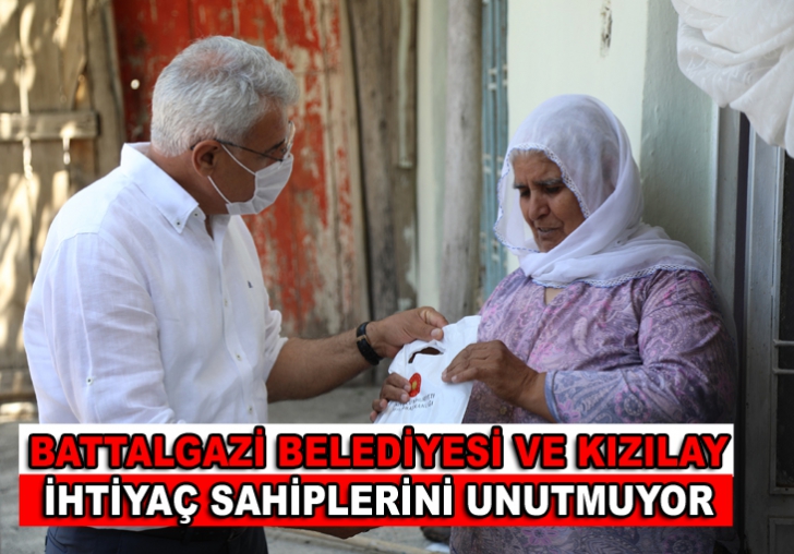 BATTALGAZİ BELEDİYESİ VE KIZILAY İHTİYAÇ SAHİPLERİNİ UNUTMUYOR