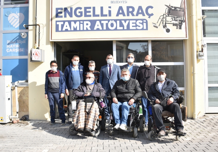 BÜYÜKŞEHİR ENGELLİ ARAÇLARIN TAMİRİNİ YAPIYOR 