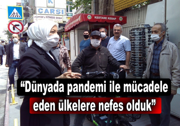 Dünyada pandemi ile mücadele eden ülkelere nefes olduk