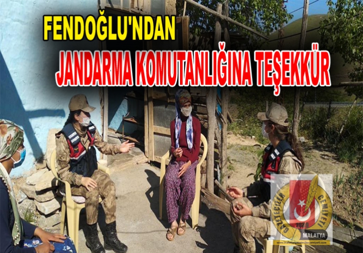 FENDOĞLU'NDAN JANDARMA KOMUTANLIĞINA TEŞEKKÜR