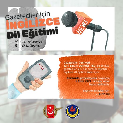 Gazeteciler için Mesleki İngilizce Eğitimi başlıyor!