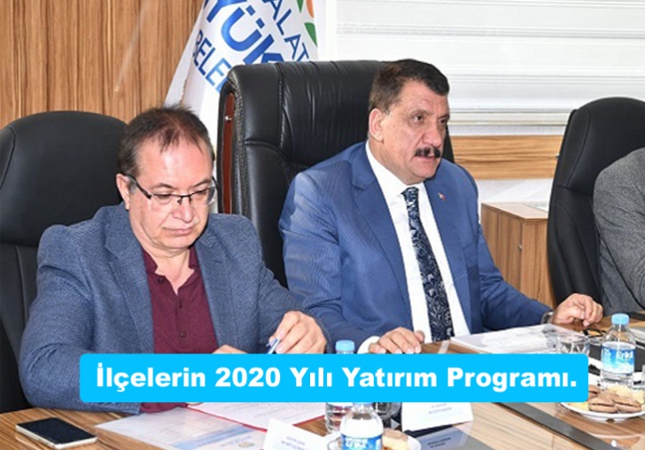 İlçelerle İlgili Yapılan Çalıştayda 2020 Yılı Yatırım Programı Ele Alınıyor