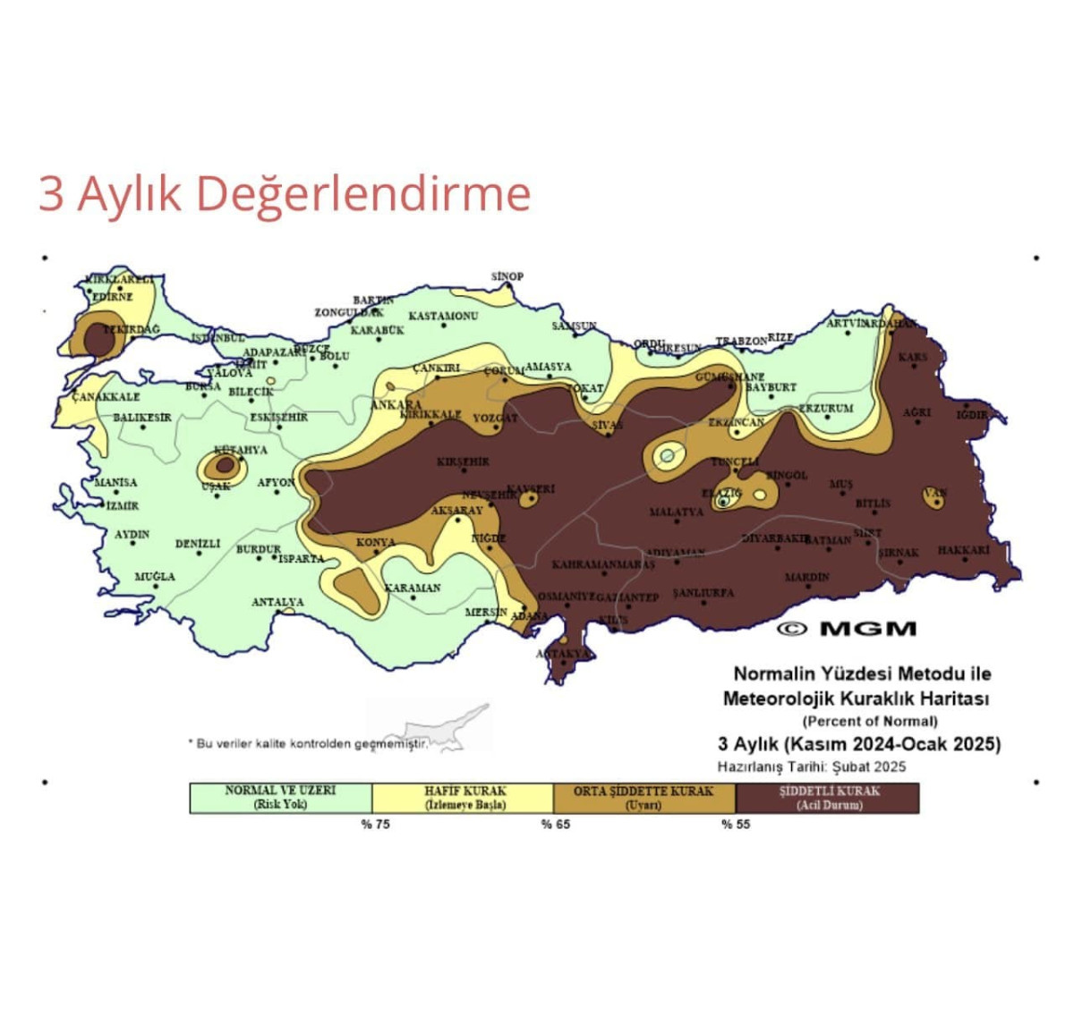 Malatya 65 Yılın En Kurak Yılını Ocak'ta Yaşadı