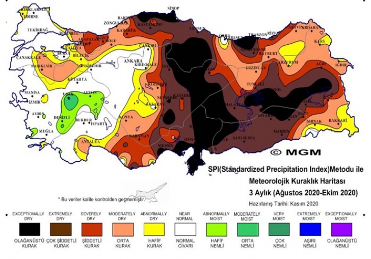 Malatya Korkunç Kuraklık Haritasında İlk Sırada