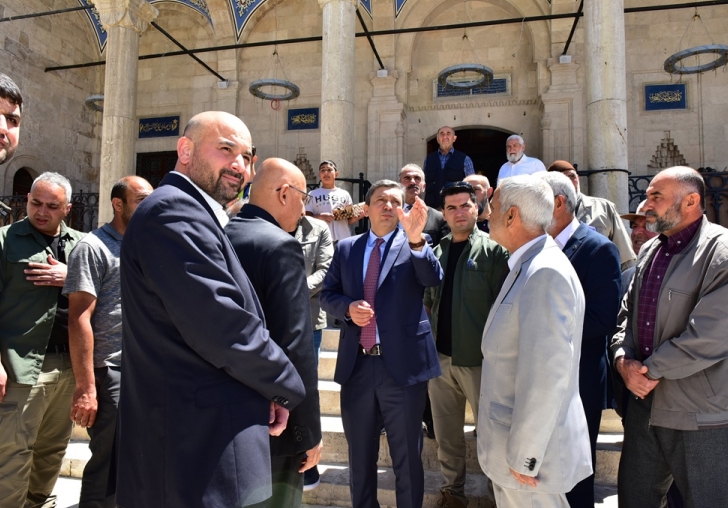 Malatya Valisi Şahin Yeni Cami'de İncelemelerde Bulundu