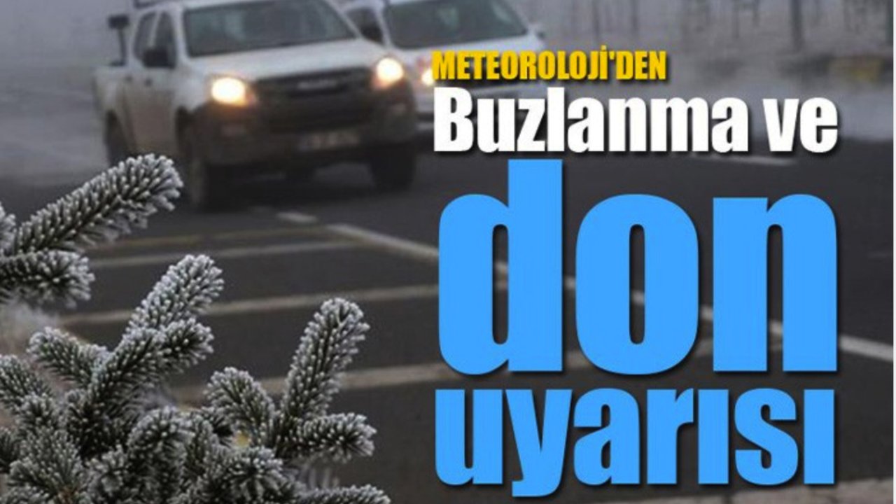 Meteoroloji Uyardı: Malatya'da Don ve Buzlanma Bekleniyor