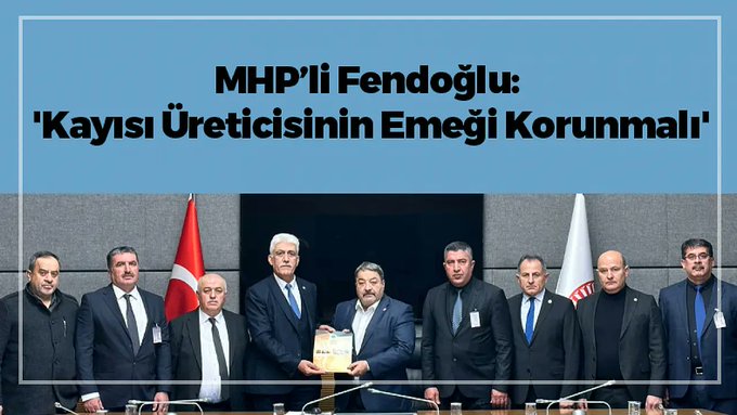 MHP'li Fendoğlu: 'Kayısı Üreticisinin Emeği Korunmalı'