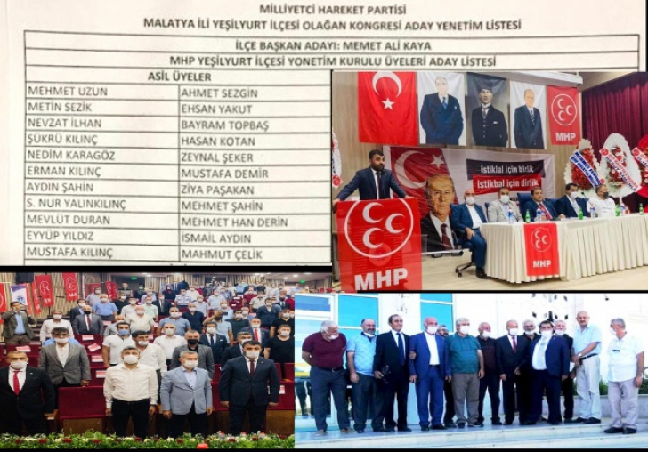 MHP Yeşilyurt İlçe Başkanlığına Kaya yeniden seçildi