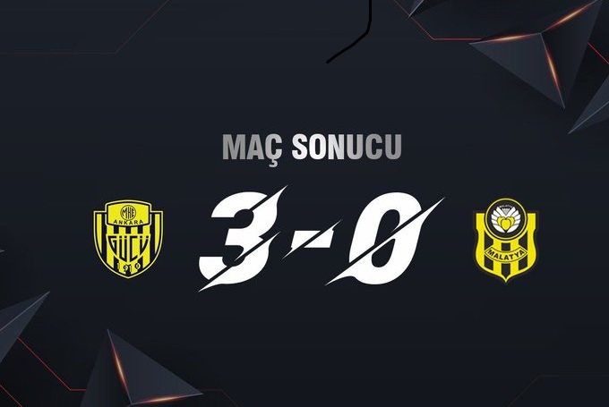 MKE Ankaragücü 3 - 0   Yeni Malatyaspor