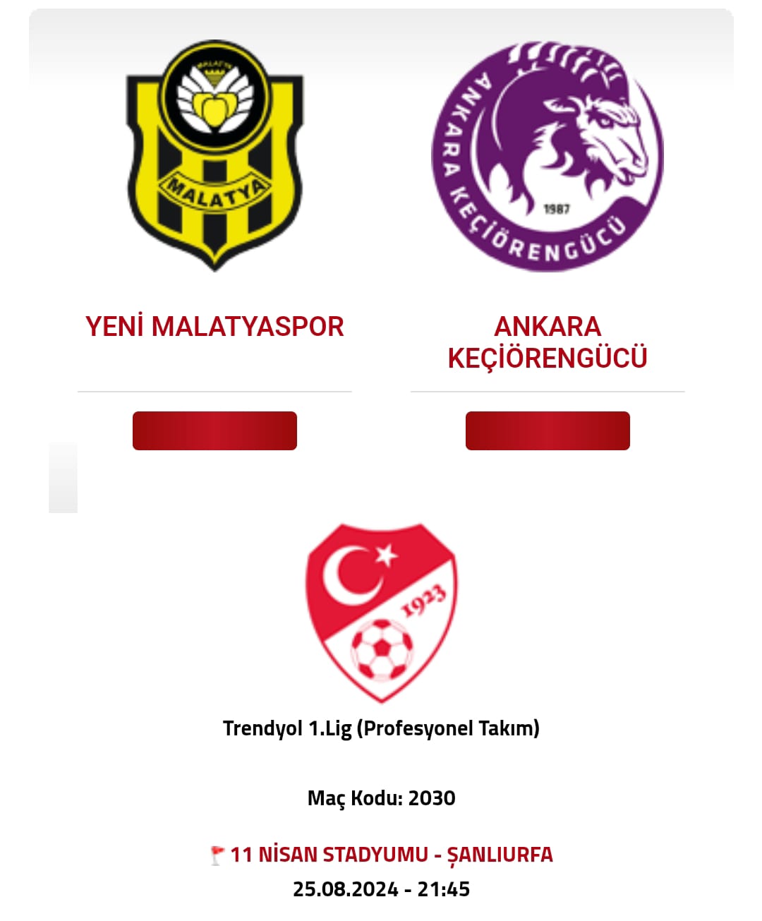 TFF, Yeni Malatyaspor'a Yer Bulamadı Şanlıurfa'ya Gönderdi